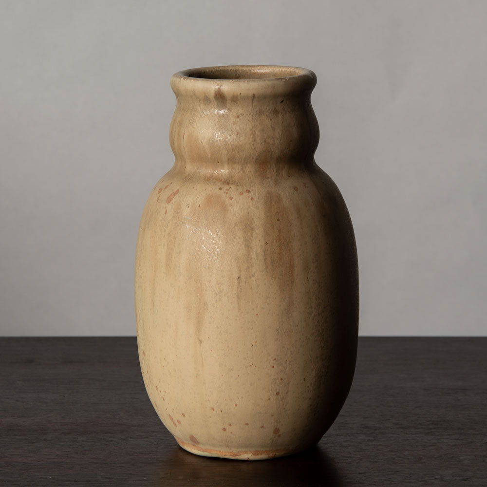 Patrick Nordstrom for Royal Copenhagen, stoneware vase with pale peach glaze J1013