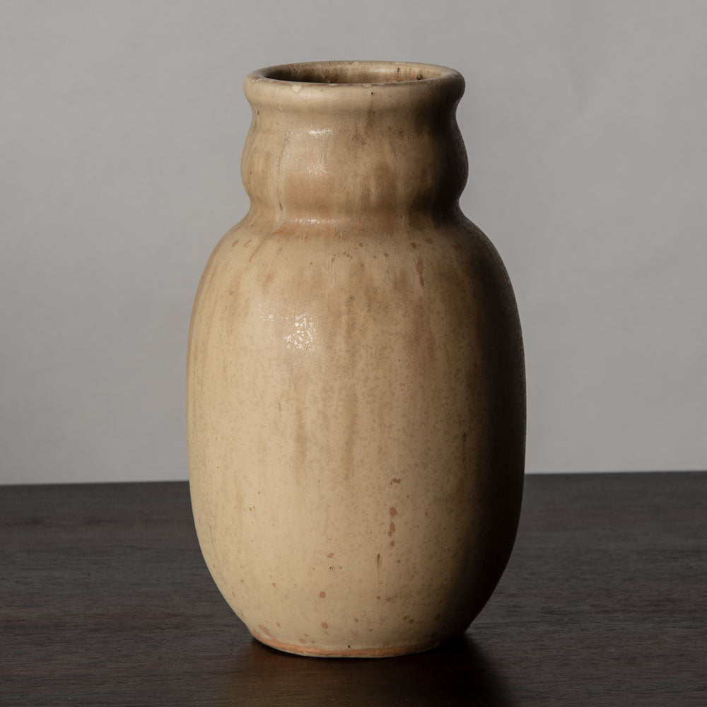 Patrick Nordstrom for Royal Copenhagen, stoneware vase with pale peach glaze J1013