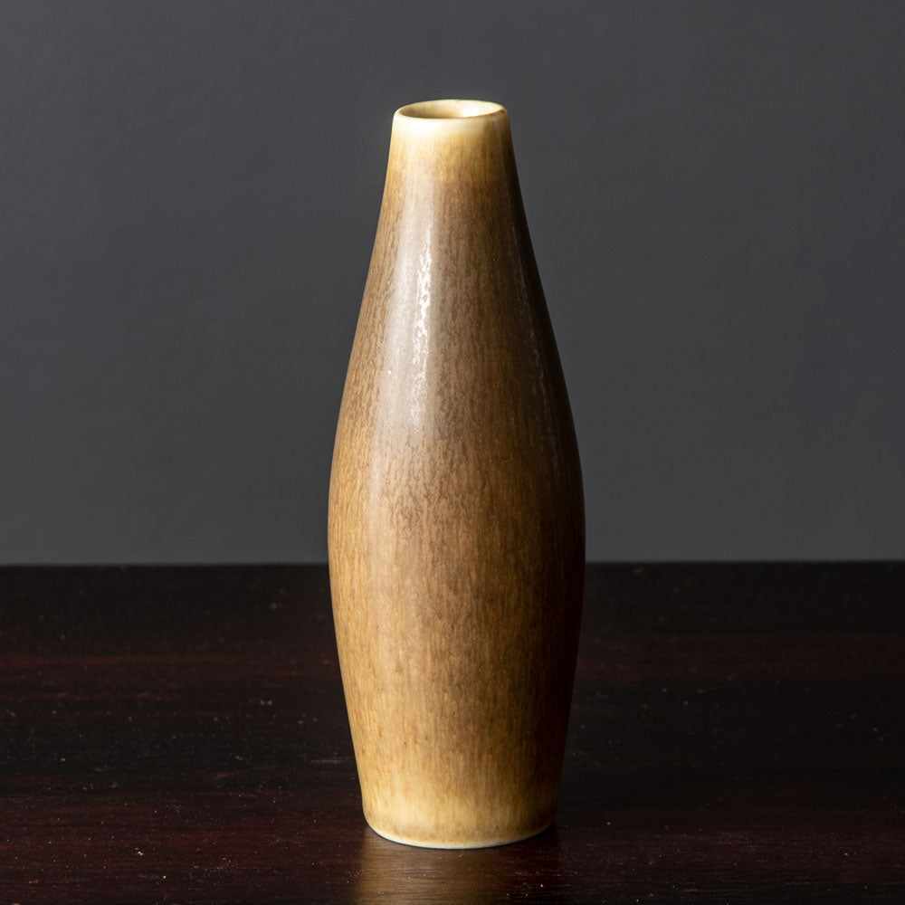 Per Linnemann-Schmidt at Palshus, Denmark, stoneware vase with brown haresfur glaze J1192