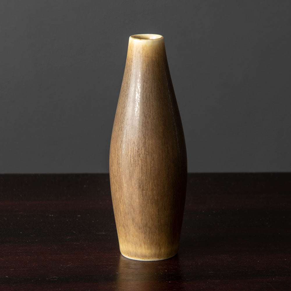 Per Linnemann-Schmidt at Palshus, Denmark, stoneware vase with brown haresfur glaze J1192