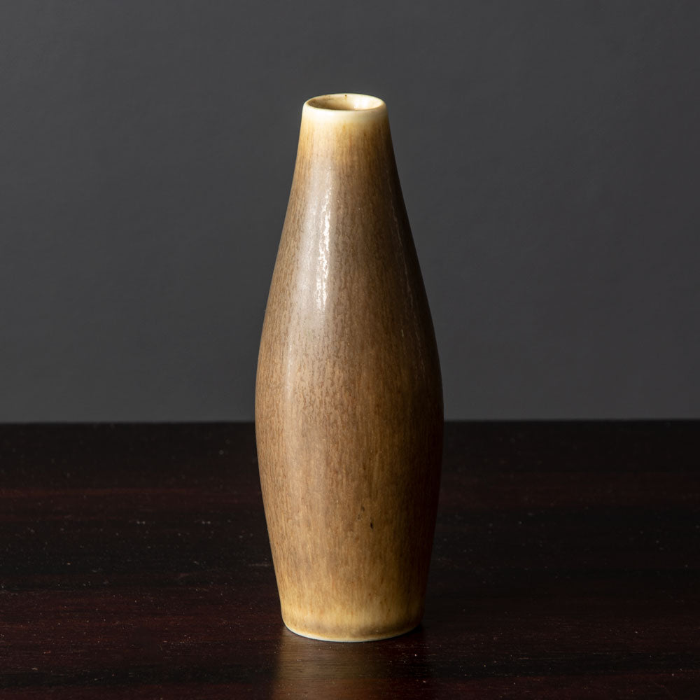 Per Linnemann-Schmidt at Palshus, Denmark, stoneware vase with brown haresfur glaze J1192