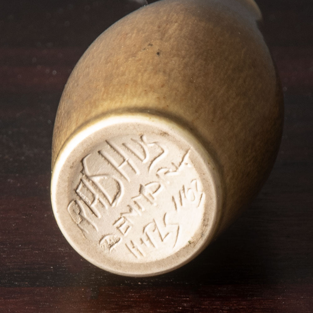 Per Linnemann-Schmidt at Palshus, Denmark, stoneware vase with brown haresfur glaze J1192