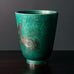 Wilhelm Kåge for Gustavsberg, Sweden "Argenta" vase with mermaid decoration in silver H1585