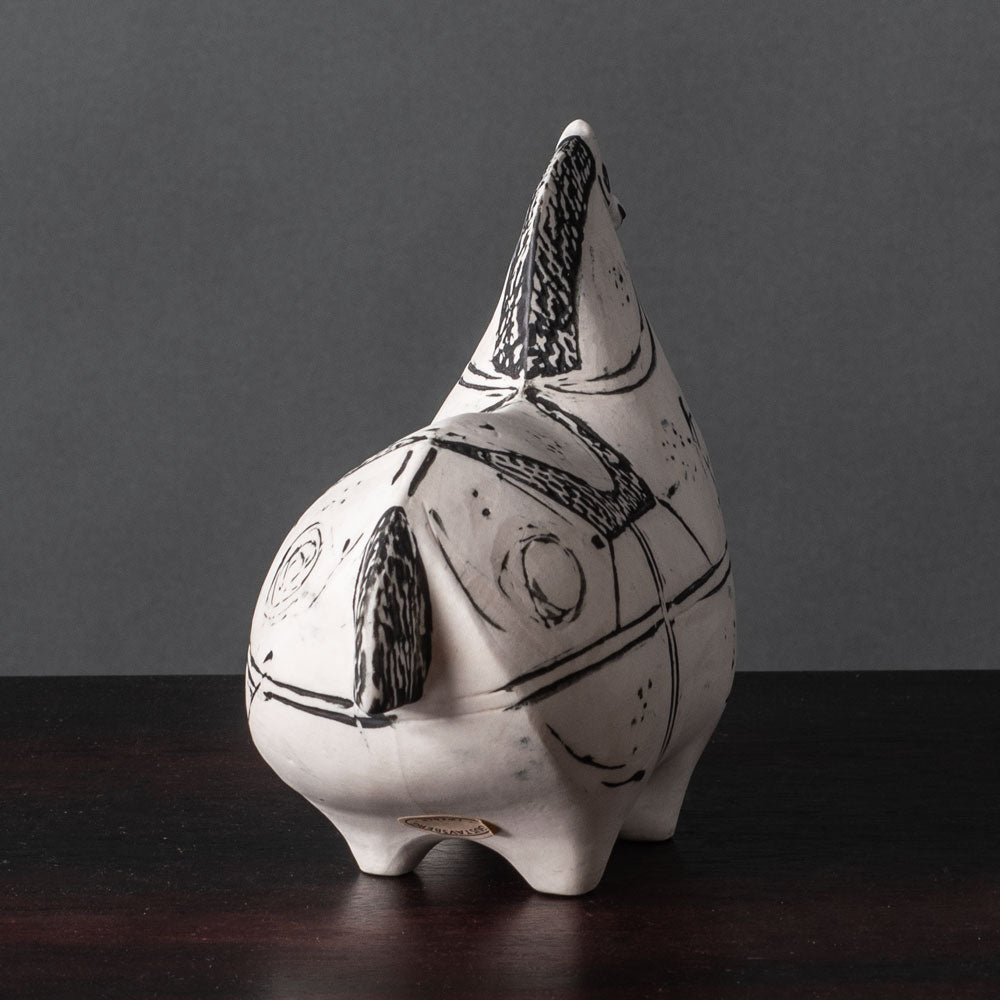 Stig Lindberg for Gustavsberg, stoneware horse with hand painted decoration H1025