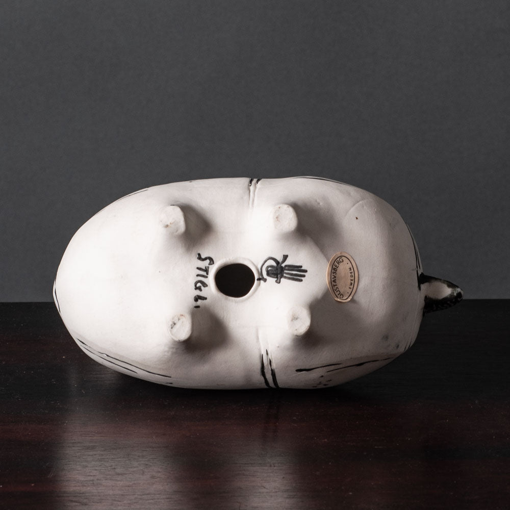 Stig Lindberg for Gustavsberg, stoneware horse with hand painted decoration H1025