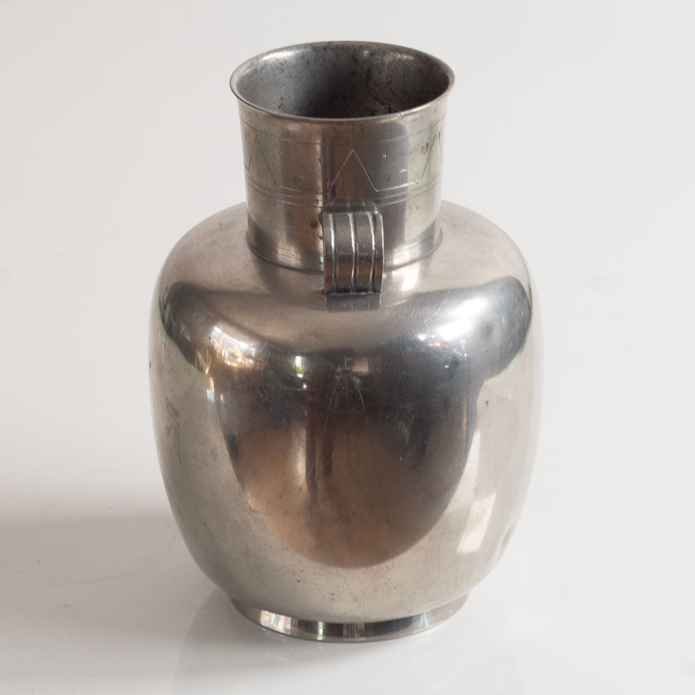 Folke Arström for Åke Wiberg, Sweden, decorated pewter vase L3769