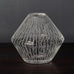 Bengt Orup for Johansfors, Sweden, clear glass vase with engraved line pattern J1250