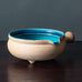 Nils Kähler for Herman A. Kähler Keramik, Denmark, shallow pouring vessel with turquoise glaze H1342