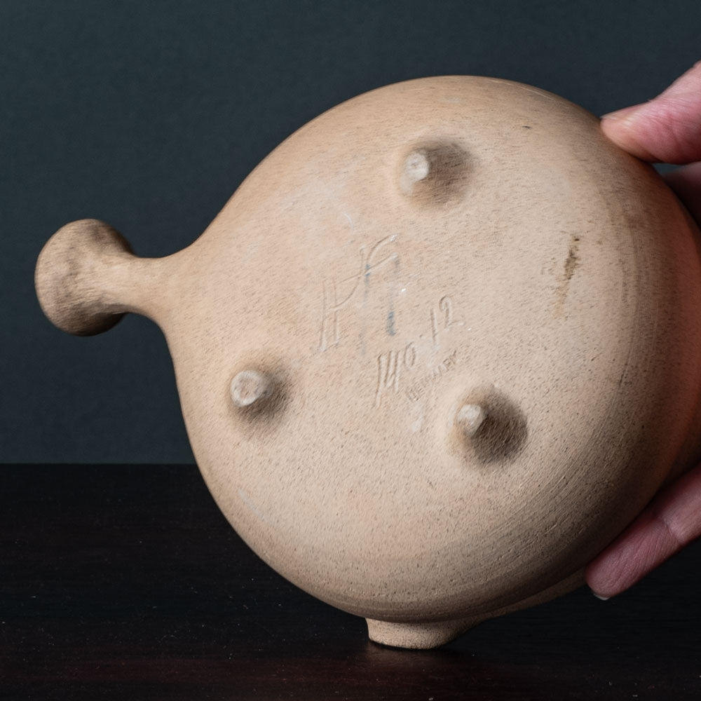 Nils Kähler for Herman A. Kähler Keramik, Denmark, shallow pouring vessel with turquoise glaze H1342