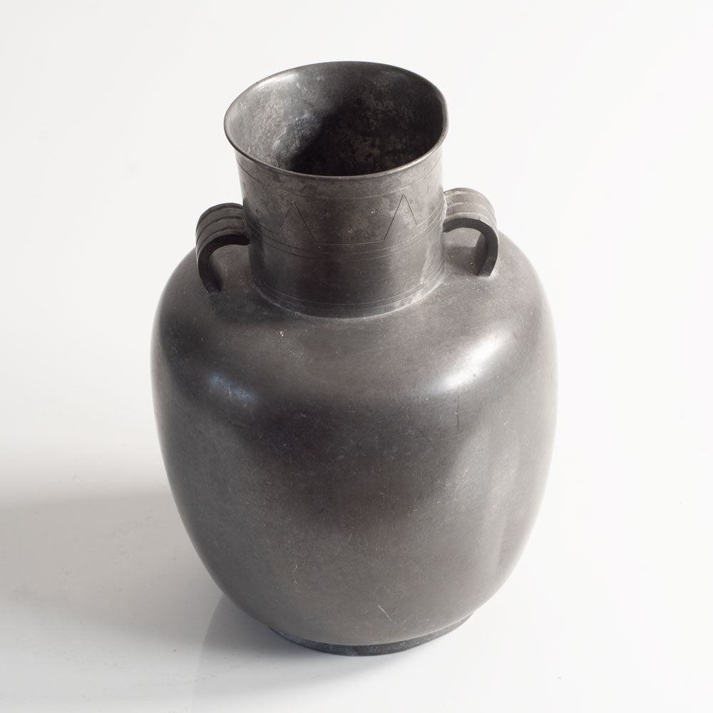 Folke Arström for Åke Wiberg, Sweden, decorated pewter vase K2658