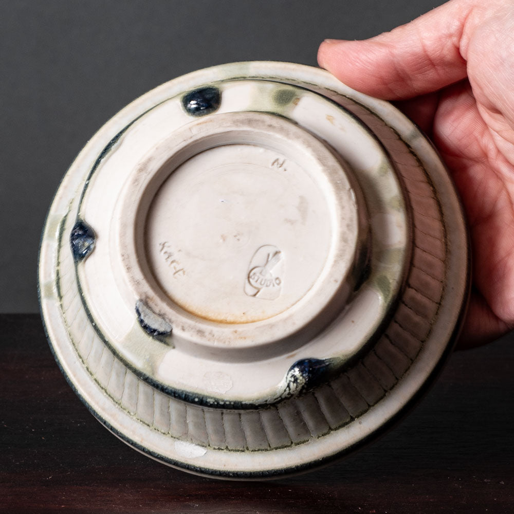 Wilhelm Kåge for Gustavsberg, Sweden, unique white "Farsta" bowl J1179