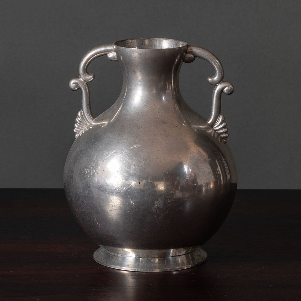 Eskilstuna Metall & Thermosindustri (EMTI), Sweden, pewter vase with two handles J1433