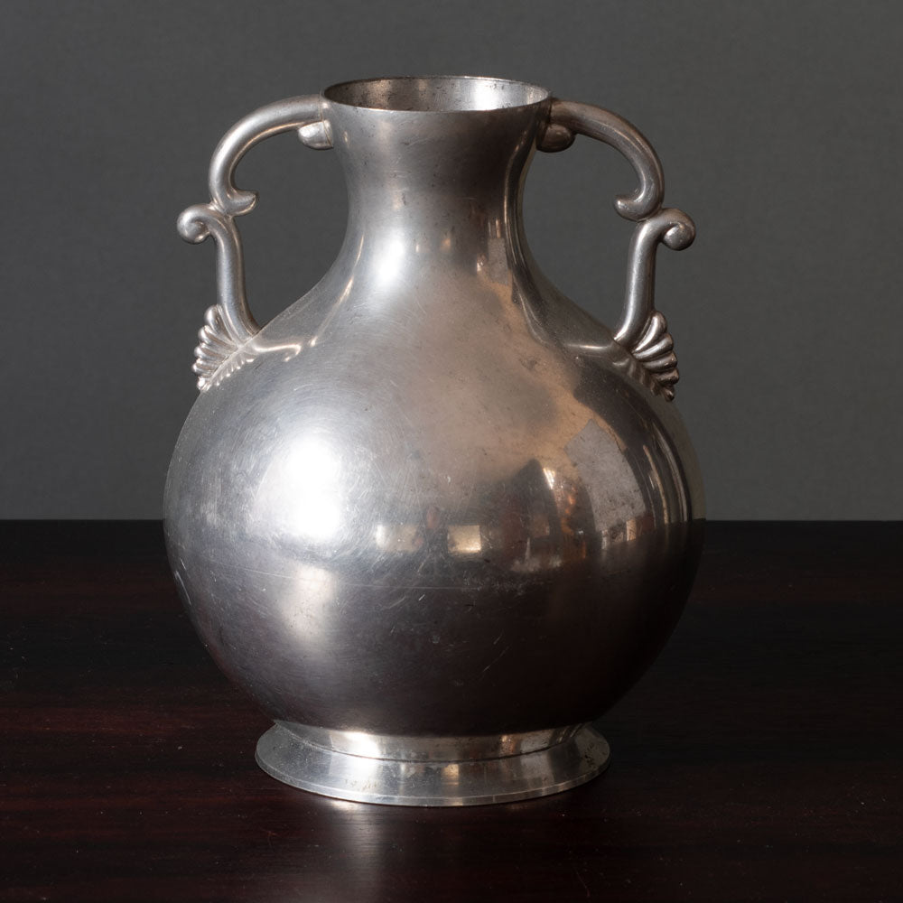 Eskilstuna Metall & Thermosindustri (EMTI), Sweden, pewter vase with two handles J1433