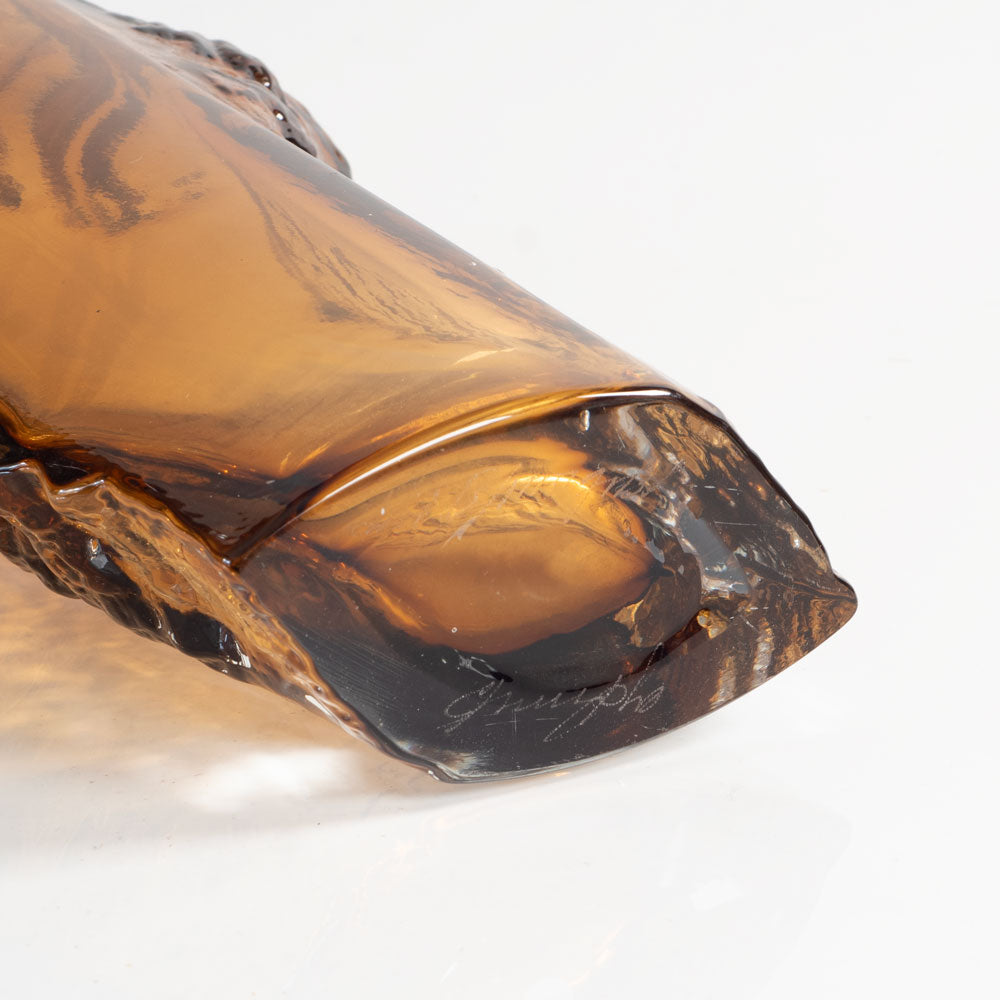 Kai Blomqvist for Kumela, Finland, textured orange vase M4077