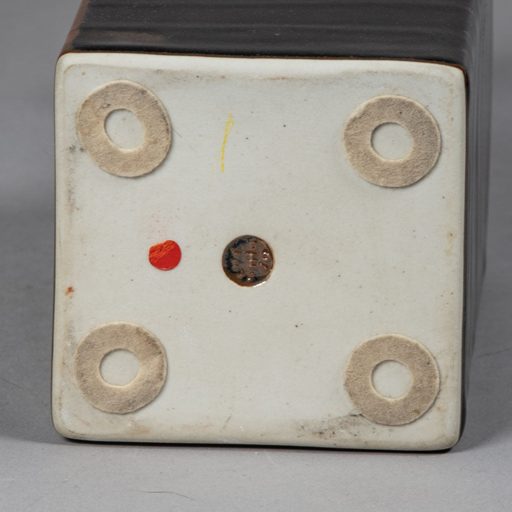 Karl Scheid, Germany, large bottle vase with glossy tenmoku glaze H1568