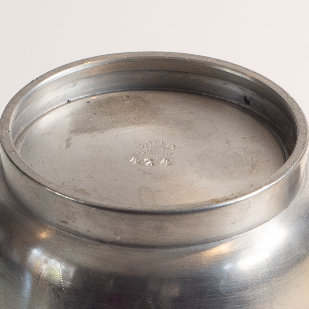 GAB Tenn, Sweden, pewter tea pot with wooden handle L3863