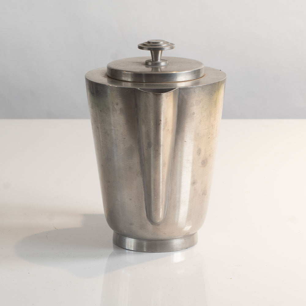 GAB Tenn, Sweden, pewter tea pot with wooden handle L3863