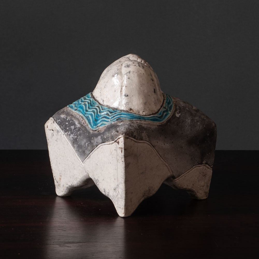 Wayne Higby, US, stoneware sculptural lidded vessel from the "Island" series K2720