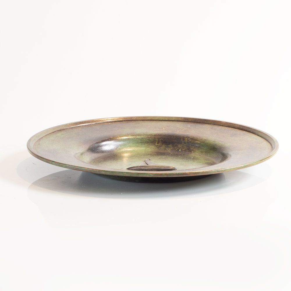 Swedish, bronze dish with ship motif L3552