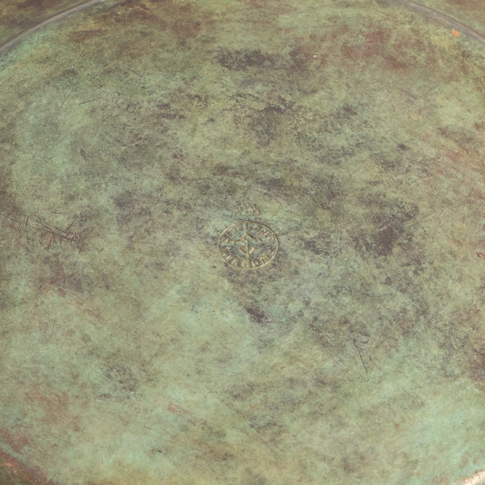 Swedish, bronze dish with ship motif L3552