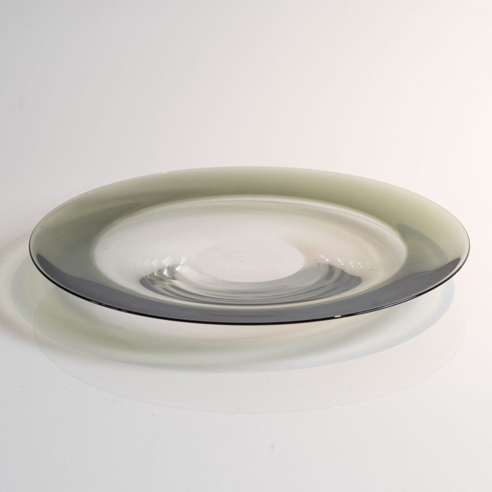 Timo Sarpaneva for Iittala, green glass dish N9688