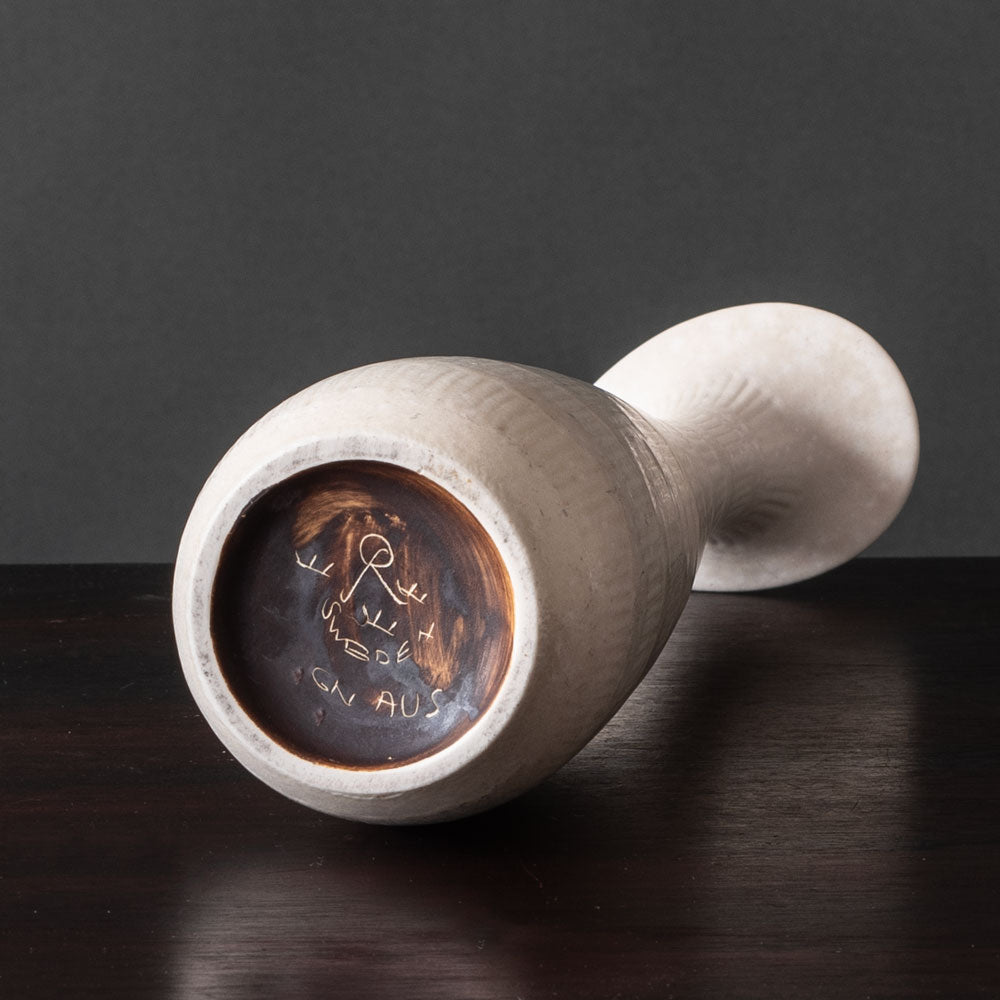 Gunnar Nylund for Rörstrand stoneware vase with white glaze L3100