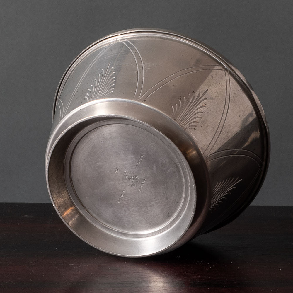 Oscar Antonsson for Athena Ystad, Sweden, pewter lidded jar with horse to lid L3098