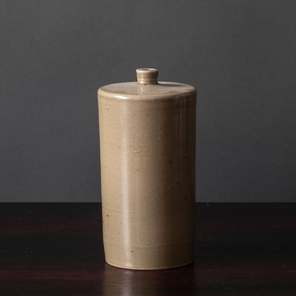 Claes Thell, Sweden, unique pale gray porcelain vase K2504