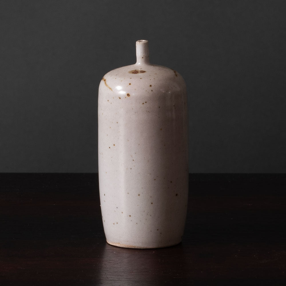 Claes Thell, Sweden, unique brown and white porcelain vase K2505