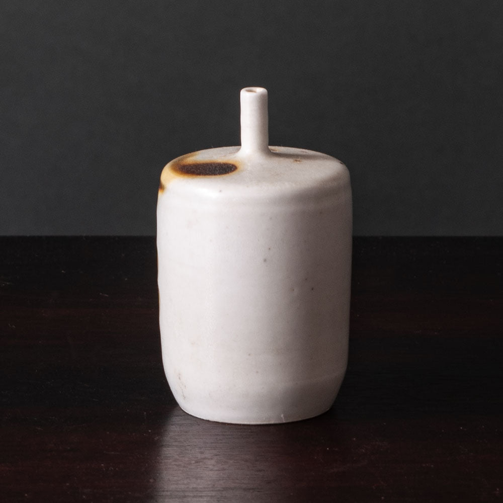 Claes Thell, Sweden, unique brown and white porcelain vase K2506