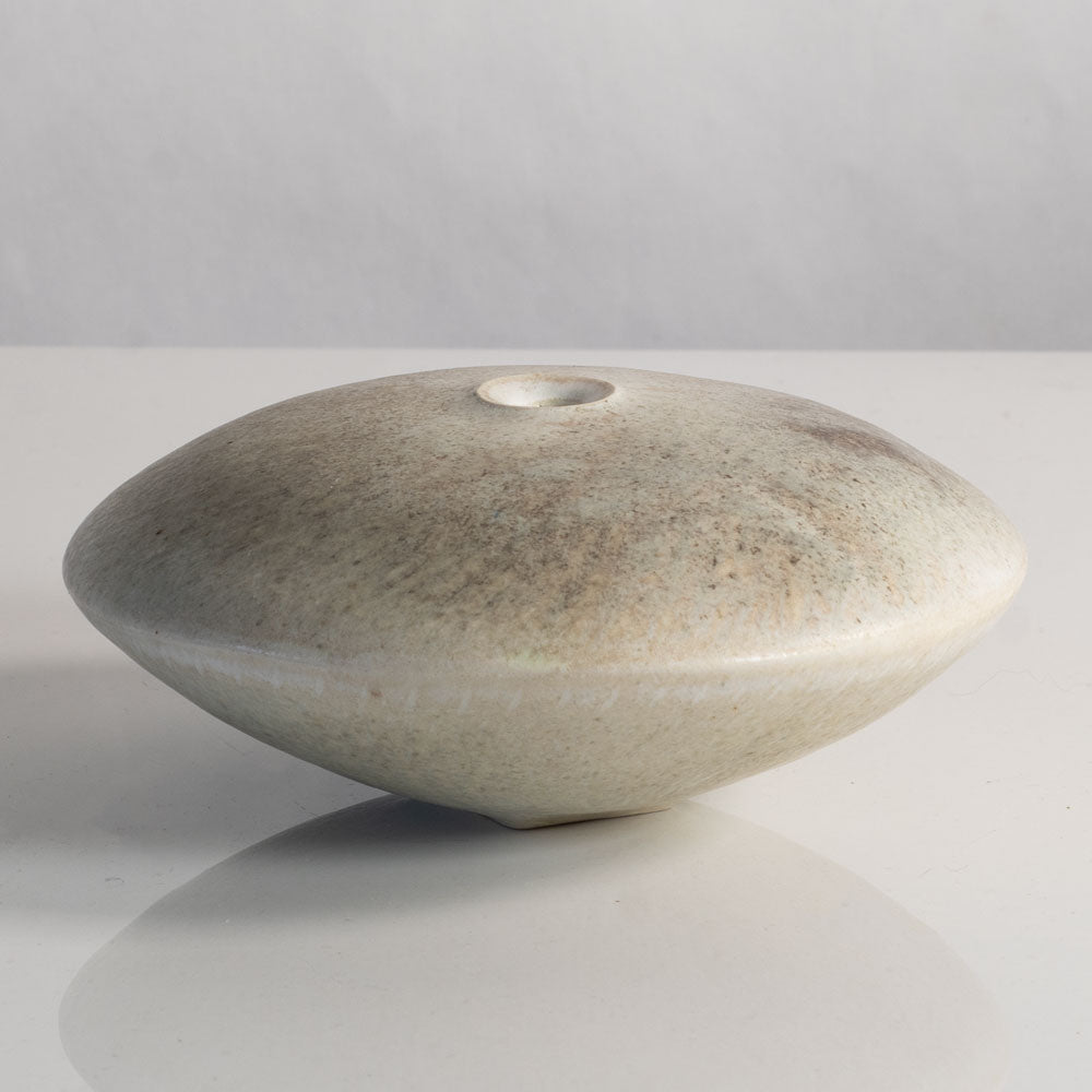 Otto Meier, Germany, unique ceramic vase with white and gray matte glaze L3743