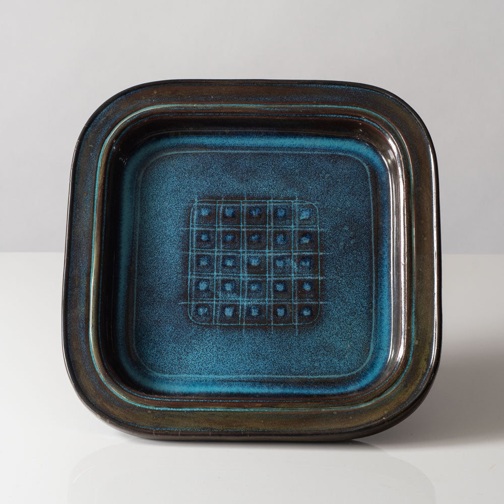 Wilhelm Kåge for Gustavsberg, Sweden, unique square "Farsta" dish J1332