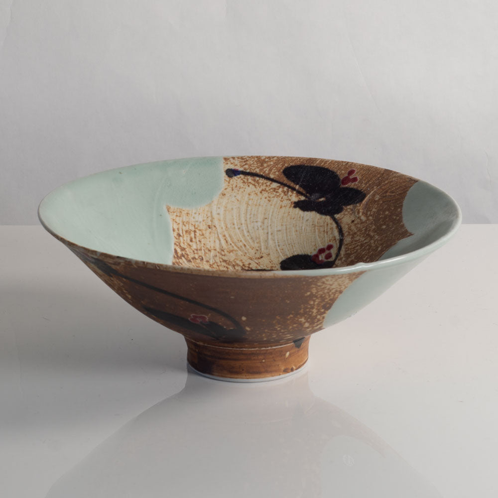 Margaret Frith , UK, porcelain bowl with partial celadon glaze L3993