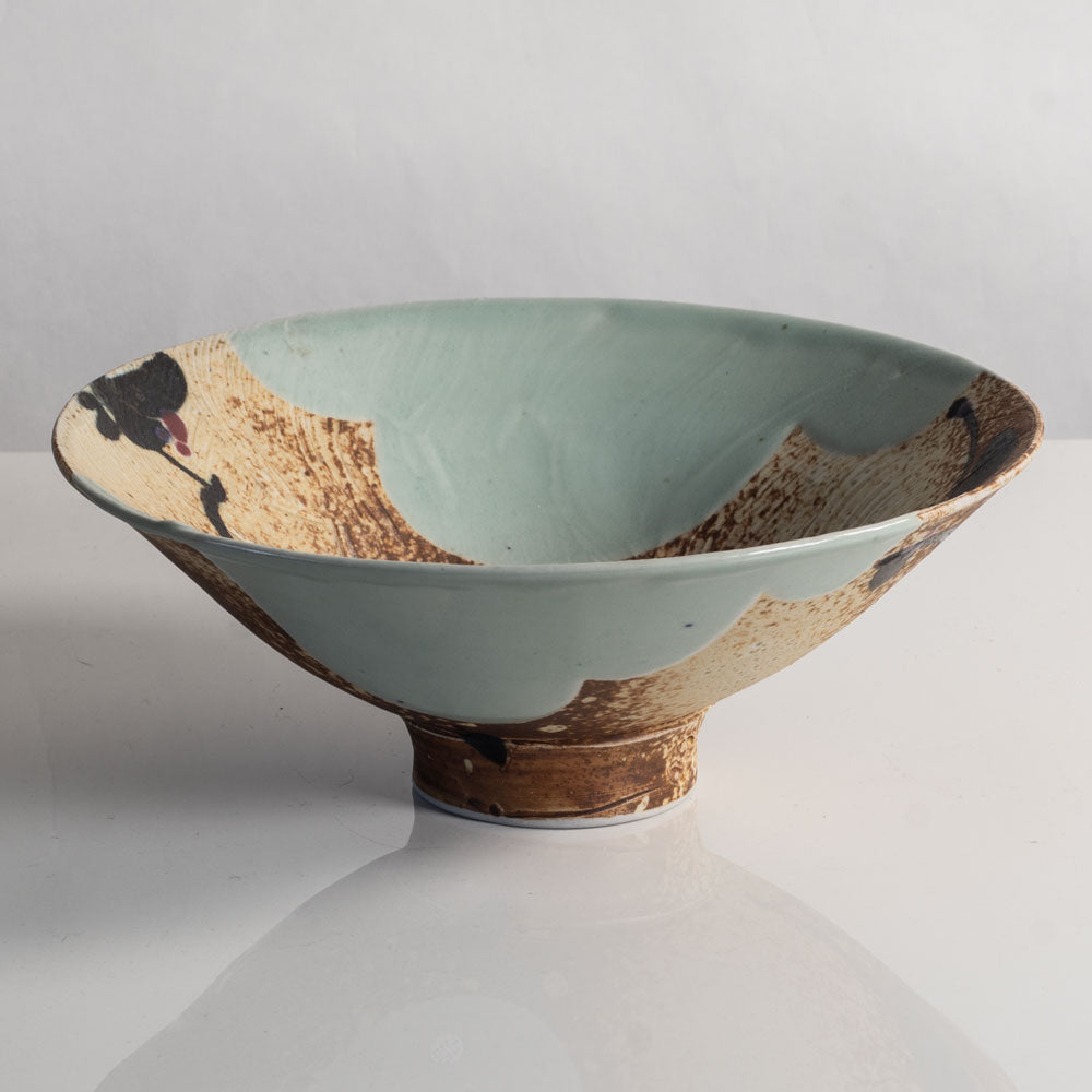 Margaret Frith , UK, porcelain bowl with partial celadon glaze L3993