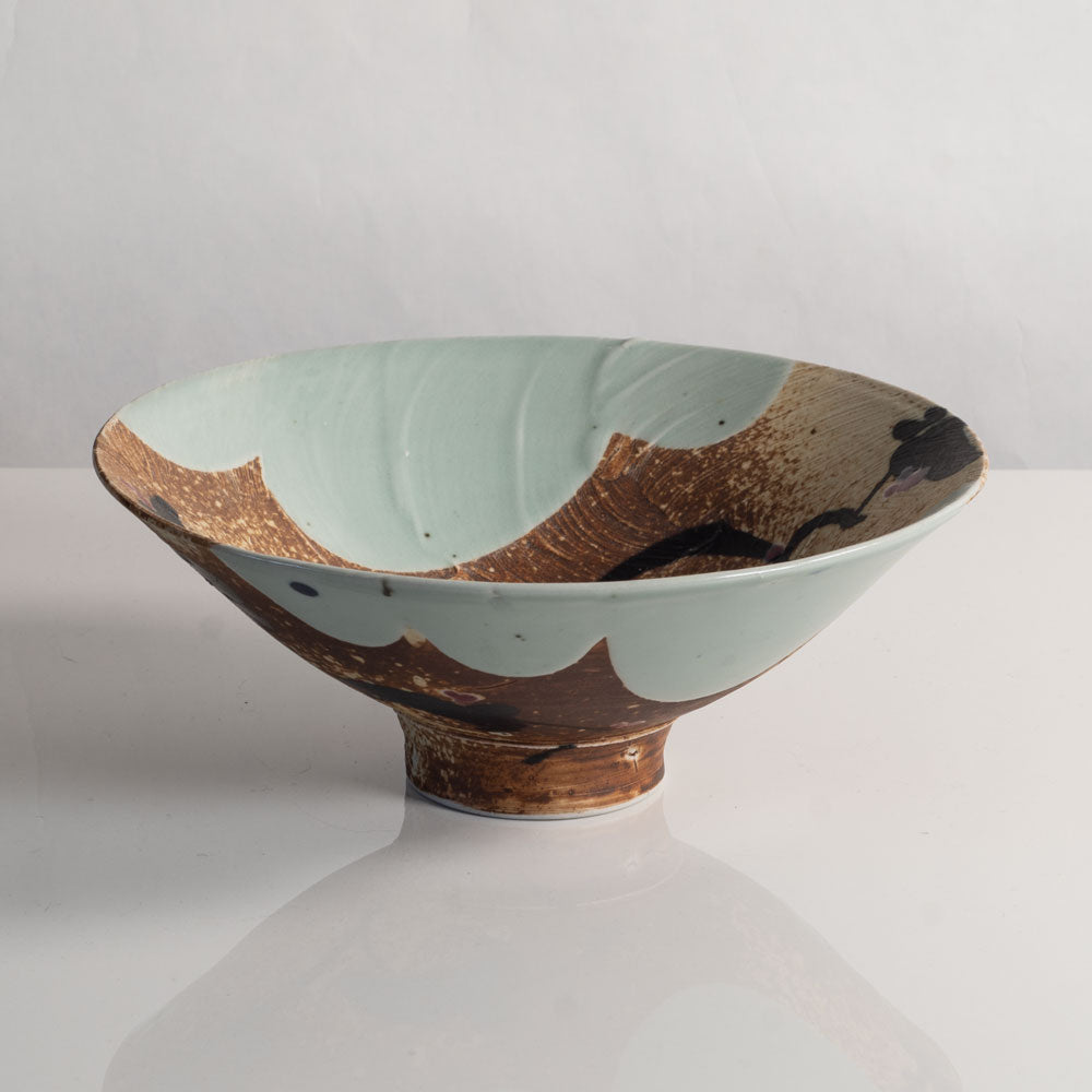 Margaret Frith , UK, porcelain bowl with partial celadon glaze L3993
