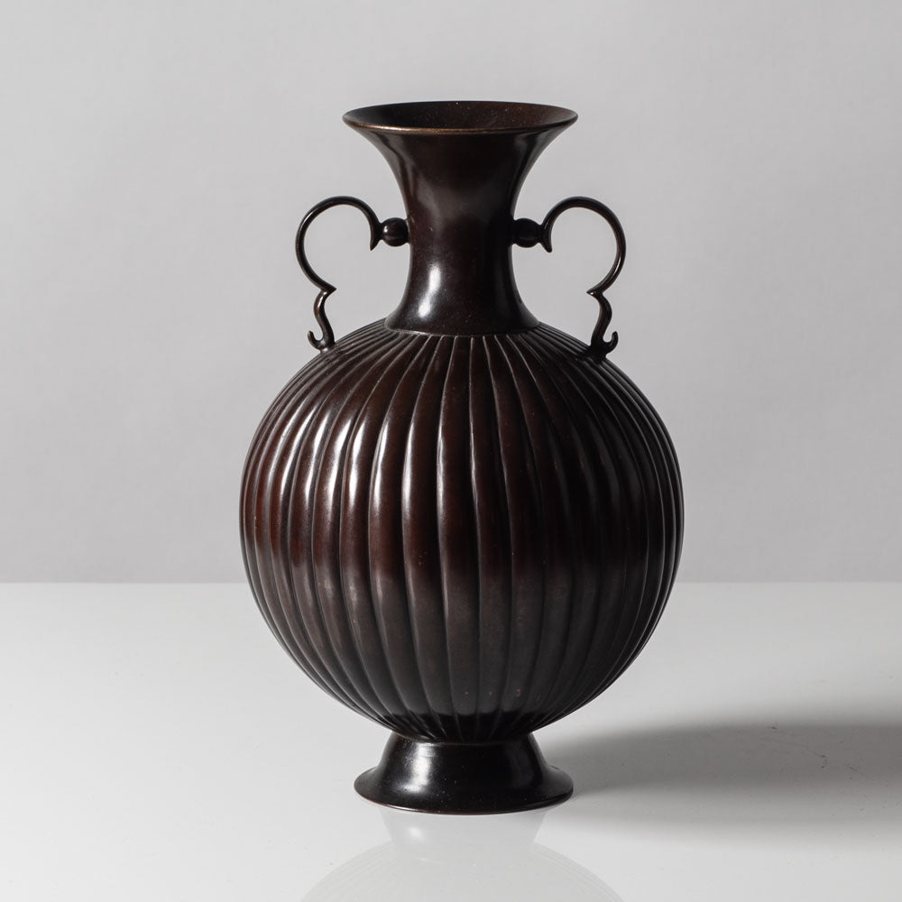 Just Andersen, Denmark, bronze handled vase L3168