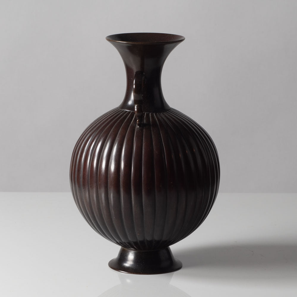 Just Andersen, Denmark, bronze handled vase L3168