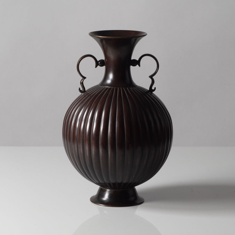 Just Andersen, Denmark, bronze handled vase L3168
