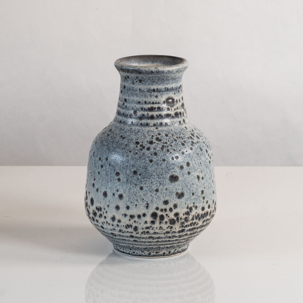 Gunnar Nylund for Rörstrand, Sweden, stoneware vase with gray dripping glaze M4218