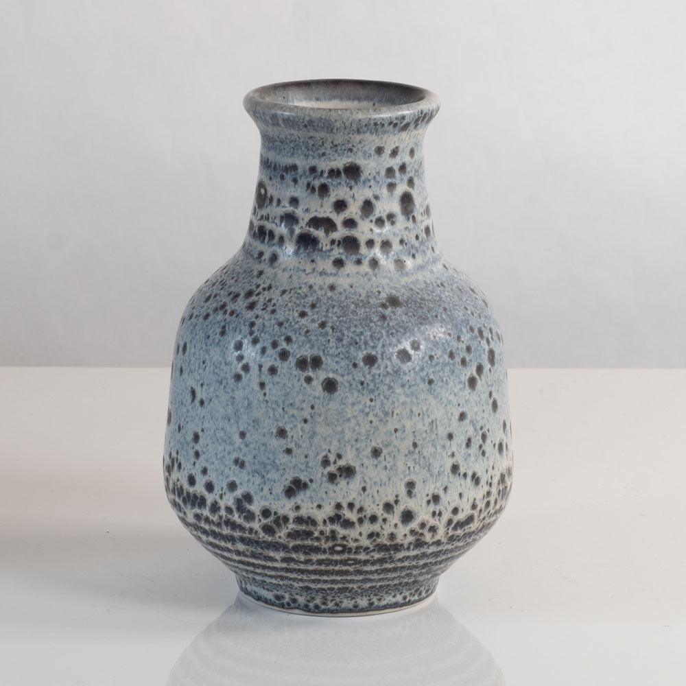 Gunnar Nylund for Rörstrand, Sweden, stoneware vase with gray dripping glaze M4218