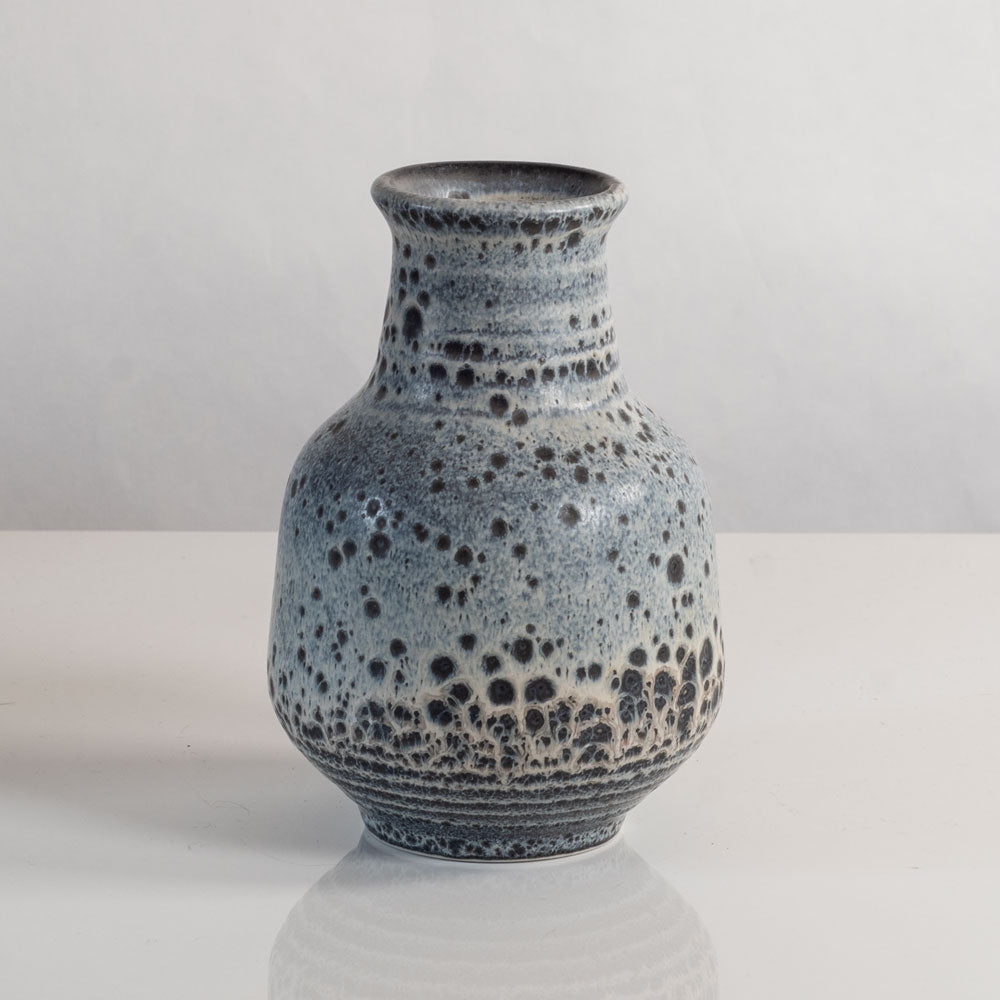 Gunnar Nylund for Rörstrand, Sweden, stoneware vase with gray dripping glaze M4218