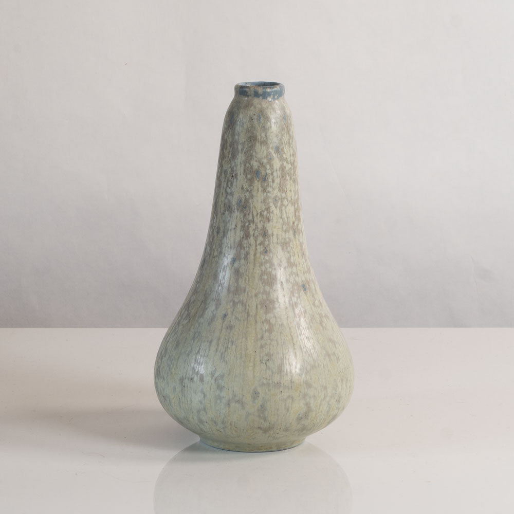 Gunnar Nylund for Rörstrand, Sweden, ceramic vase blue gray matte crystalline L3847