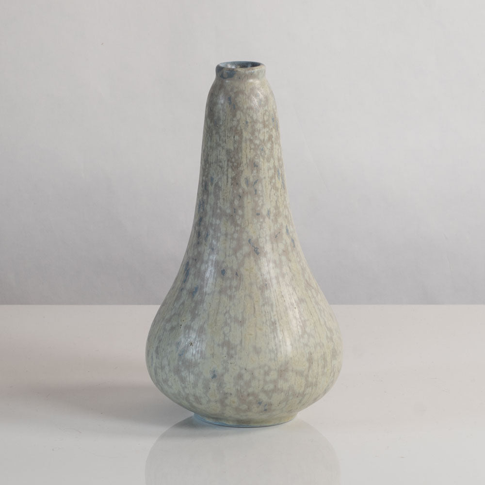 Gunnar Nylund for Rörstrand, Sweden, ceramic vase blue gray matte crystalline L3847