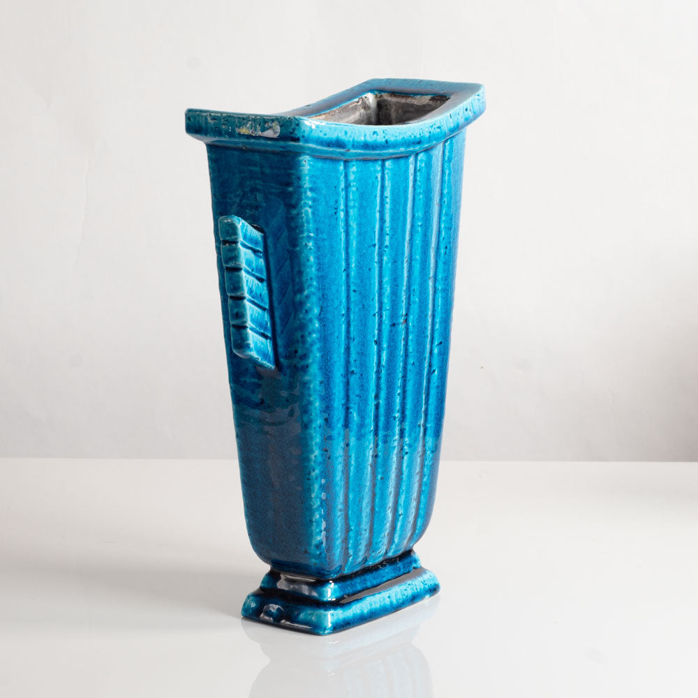 Gunnar Nylund for Rörstrand, large art deco vase with turquoise blue glaze L3731