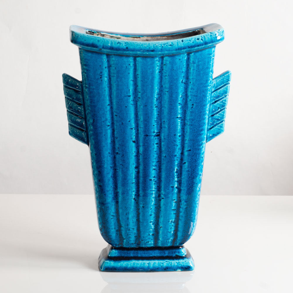 Gunnar Nylund for Rörstrand, large art deco vase with turquoise blue glaze L3731