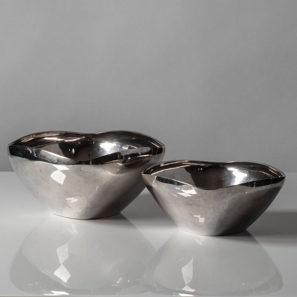 Two sterling silver bowls by Åke Strömdahl, Strömdahl Aktiebolag, Sweden
