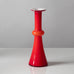 Per Lutken for Holmegaard, Denmark "Carnaby" candlestick vase in red and white J1449