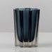 Tapio Wirkkala for Iittala, Finland, blue frosted glass vase L3147