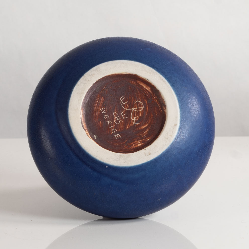 Carl Harry Stålhane for Rörstrand, Sweden, stoneware pitcher with blue haresfur glaze M4045
