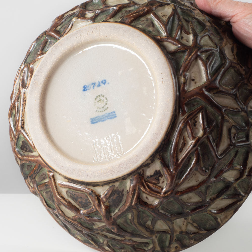 Axel Salto for Royal Copenhagen, Denmark, large stoneware bowl with Sung glaze K2272